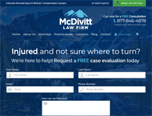 Tablet Screenshot of mcdivittlaw.com